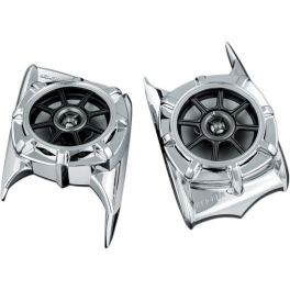 CHROME SADDLEBAG LID SPEAKER PODS 4405-0303