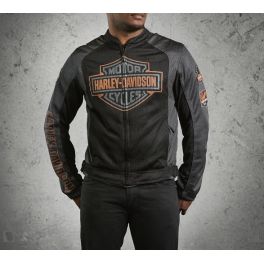 Men's Bar & Shield Logo Mesh Jacket - LCS9823313VM