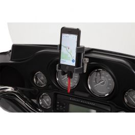 BLACK FAIRING MOUNT SMARTPHONE/GPS HOLDER WITH CHARGER - 4402-0596