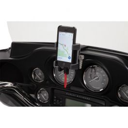 BLACK FAIRING MOUNT SMARTPHONE/GPS HOLDER WITH CHARGER - 4402-0596 BLACK FAIRING MOUNT SMARTPHONE/GPS HOLDER WITH CHARGER - 4402-0596