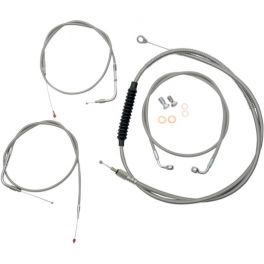 STANDARD BRAIDED STAINLESS HANDLEBAR CABLE/BRAKE LINE KIT - 0610-0338