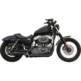 BLACK STEP-WELDED STAGGERED DUAL EXHAUST SPORTSTER BLACK STEP-WELDED STAGGERED DUAL EXHAUST SPORTSTER