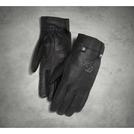 Women's Skull Rivet Leather Gloves - LCS9822216VW