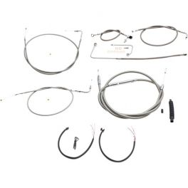COMPLETE BRAIDED STAINLESS HANDLEBAR CABLE/WIRE HARNESS/BRAKE LINE KIT - 0610-1787 COMPLETE BRAIDED STAINLESS HANDLEBAR CABLE/WIRE HARNESS/BRAKE LINE KIT - 0610-1787