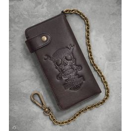 Men's Skull & Wrenches Biker Wallet - LCS97695-18VM