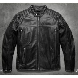 Men's Midway Distressed Leather Jacket - LCS98108-16VM 