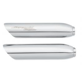 Screamin' Eagle Slash Cut Muffler Shields - Chrome - LCS65400464 Screamin' Eagle Slash Cut Muffler Shields - Chrome - LCS65400464