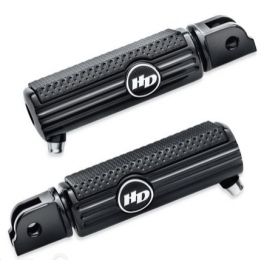 Defiance Rider Footpegs with Removable Wear Peg - Black Anodized - LCS50500808
