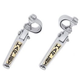 Custom Harley Scripted Footpegs - LCS4910286T Custom Harley Scripted Footpegs - LCS4910286T