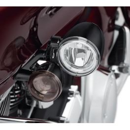 Road Glide LED Fog Lamp Mount Kit - Gloss Black