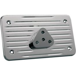 RADIUS GROOVED CHROME LICENSE BACKING PLATE DS-720848 RADIUS GROOVED CHROME LICENSE BACKING PLATE DS-720848
