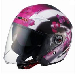 OF569 PINK FLORAL HELMET