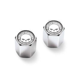 Willie G. Skull Chrome-Plated ABS Valve Stem Caps LCS4117103