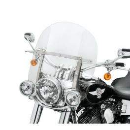 King-Size H-D Detachables Windshield for FL Softail 18" Clear, Polished Braces LCS57400115