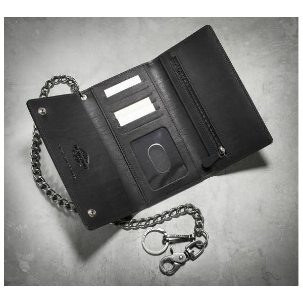 Men's Skull Tri-Fold Biker Wallet LCS9940514VM - LCS Motorparts Men's Skull Tri-Fold Biker Wallet LCS9940514VM - LCS Motorparts