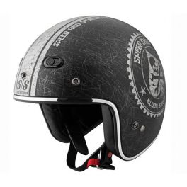 SS600 SPEED SHOP™ MATTE BLACK/SILVER HELMET