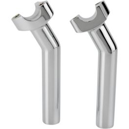 CHROME FORGED ALUMINUM 6.5" PULLBACK HANDLEBAR RISERS 0602-0411 CHROME FORGED ALUMINUM 6.5" PULLBACK HANDLEBAR RISERS 0602-0411