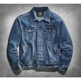 Men's Denim Jacket with Eagle