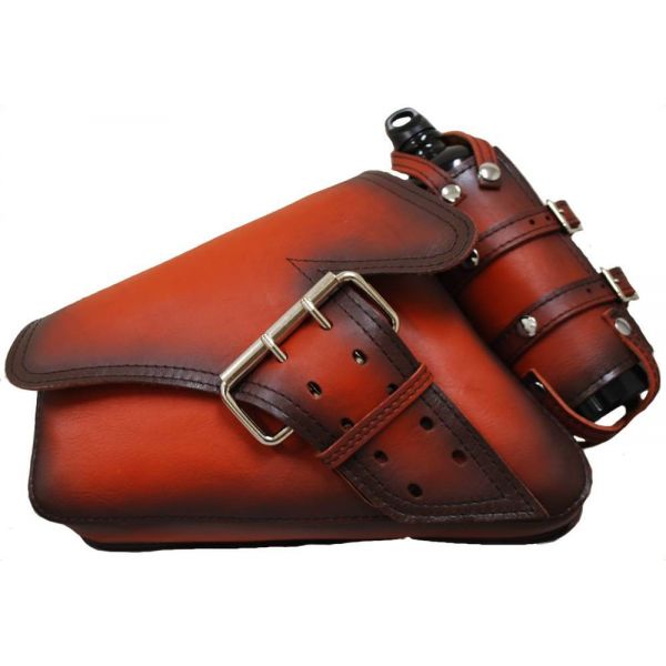 Sportster solo bag with fuel bottle top