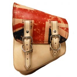 SOFTAIL LEFT SIDE LEATHER SADDLE BAG - UK FLAG SSBBL02UK