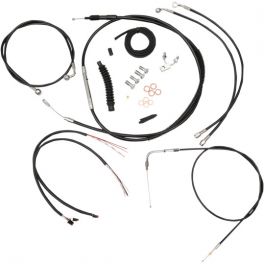 BLACK VINYL/STAINLESS COMPLETE HANDLEBAR CABLE AND BRAKE LINE KIT 0610-1335 BLACK VINYL/STAINLESS COMPLETE HANDLEBAR CABLE AND BRAKE LINE KIT 0610-1335